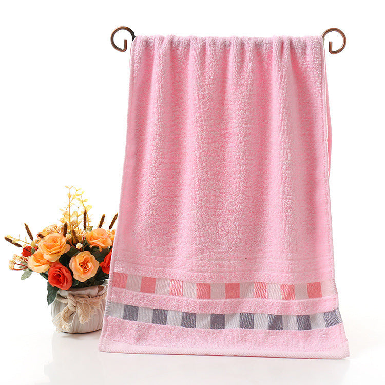 KTX-770003 Cotton Face Towel in Blue, Pink, and Yellow – 73x33 cm