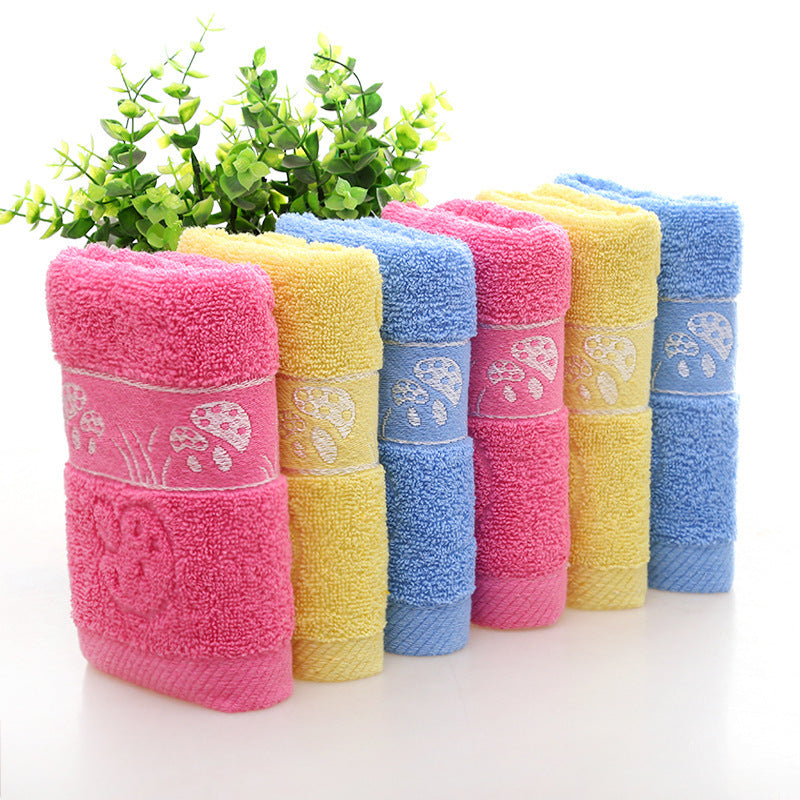 KTX-770003 Cotton Face Towel in Blue, Pink, and Yellow – 73x33 cm