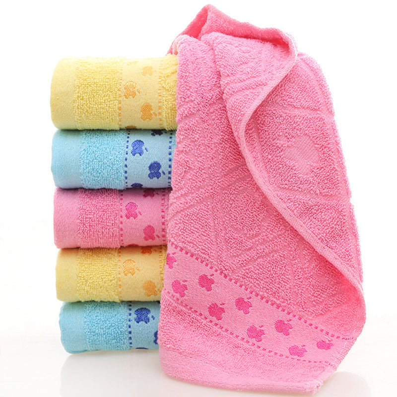 KTX-770003 Cotton Face Towel in Blue, Pink, and Yellow – 73x33 cm
