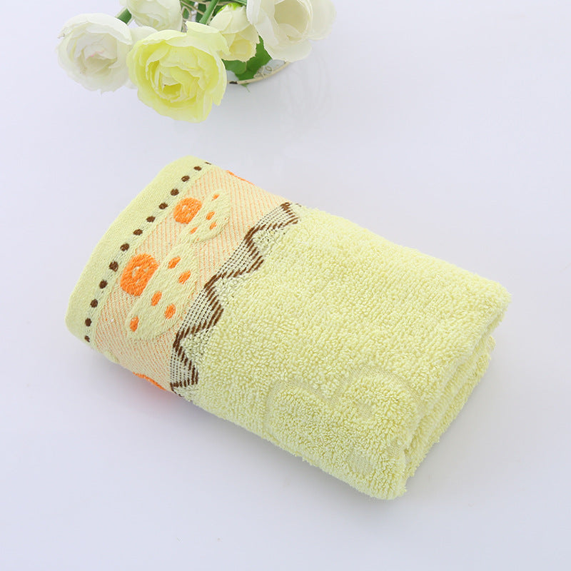 KTX-770003 Cotton Face Towel in Blue, Pink, and Yellow – 73x33 cm