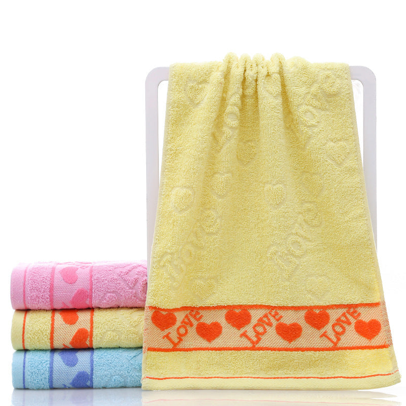 KTX-770003 Cotton Face Towel in Blue, Pink, and Yellow – 73x33 cm