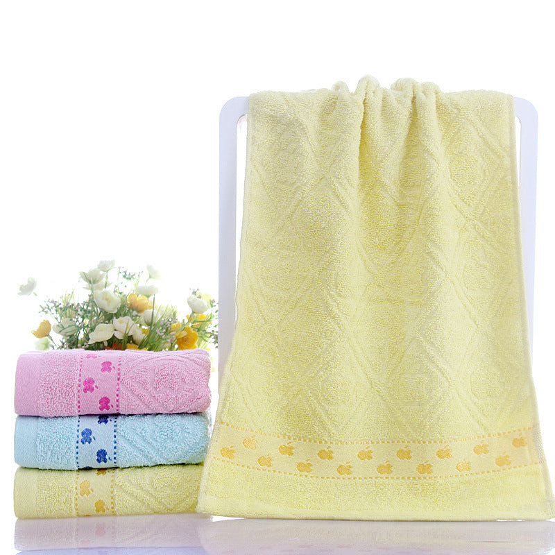 KTX-770003 Cotton Face Towel in Blue, Pink, and Yellow – 73x33 cm