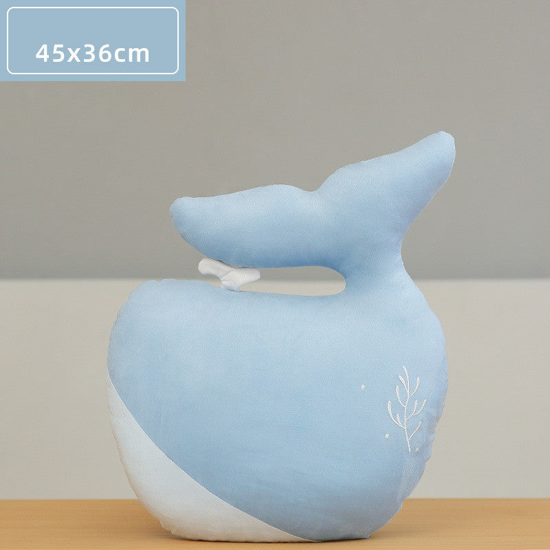 KTX-771475 Soft Plush Cushion Pillow for Sofa and Bedside - Available in Blue, Rice, Pink, and Grey