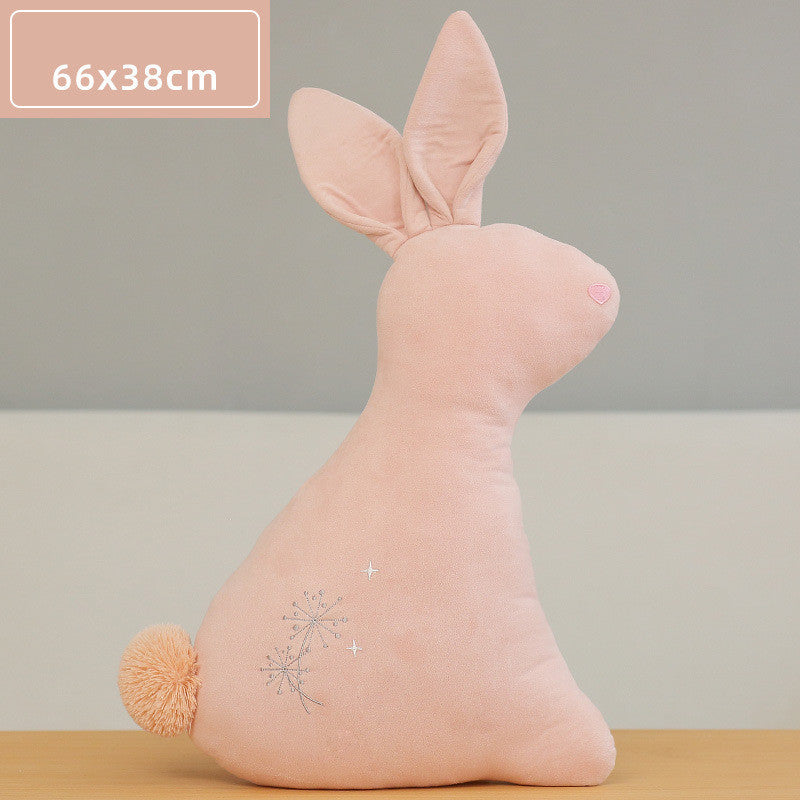 KTX-771475 Soft Plush Cushion Pillow for Sofa and Bedside - Available in Blue, Rice, Pink, and Grey