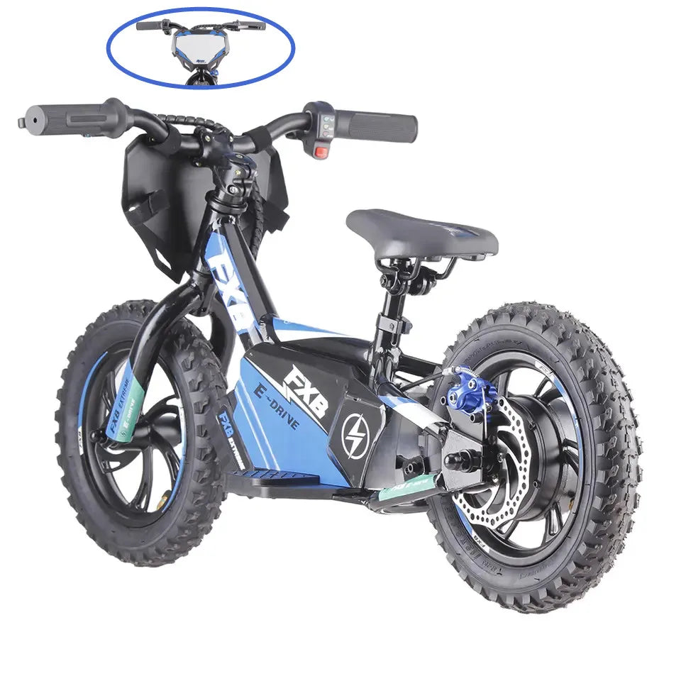 KTX-771987 12 Inch Kids Balance Bike with 250W Motor, Aluminum Alloy Frame, and Disc Brake for Ages 3-6