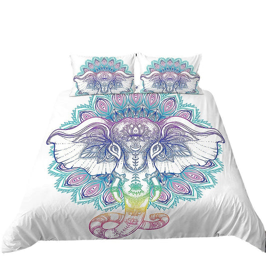 KTX-772563 Digital Printed Cartoon Elephant Bedding Set - Multiple Sizes Available