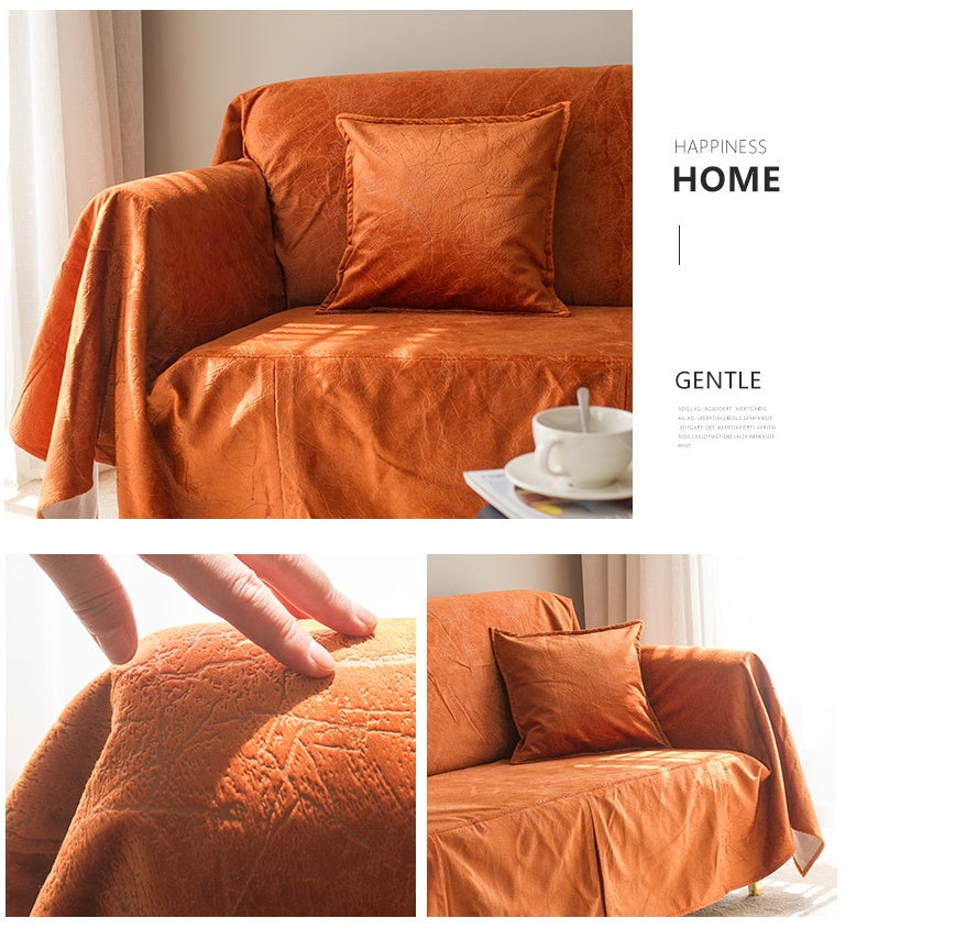 KTX-772627 Nordic Style Matte Pattern Sofa Cover in Customizable Colors