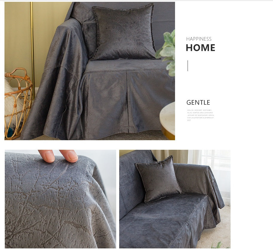 KTX-772627 Nordic Style Matte Pattern Sofa Cover in Customizable Colors