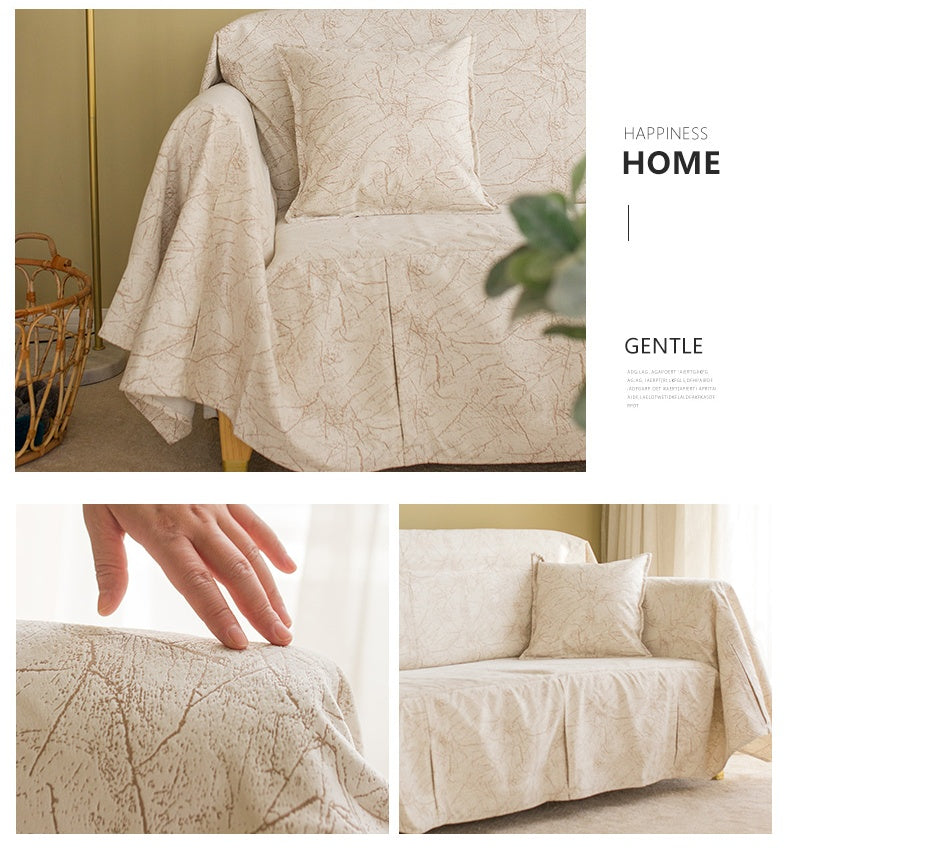 KTX-772627 Nordic Style Matte Pattern Sofa Cover in Customizable Colors