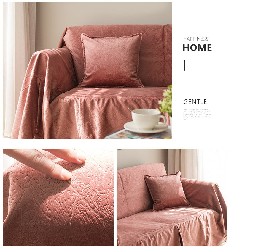 KTX-772627 Nordic Style Matte Pattern Sofa Cover in Customizable Colors