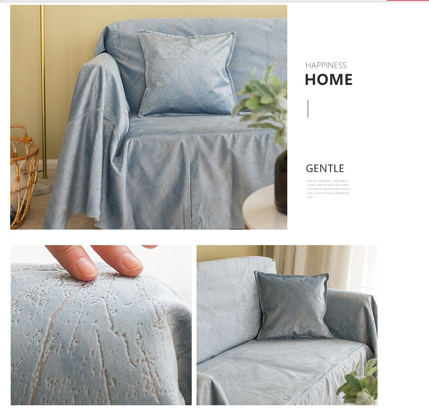 KTX-772627 Nordic Style Matte Pattern Sofa Cover in Customizable Colors