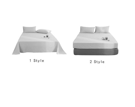 KTX-772883 Pure Cotton White Four-Piece Quilt Cover Bedding Set