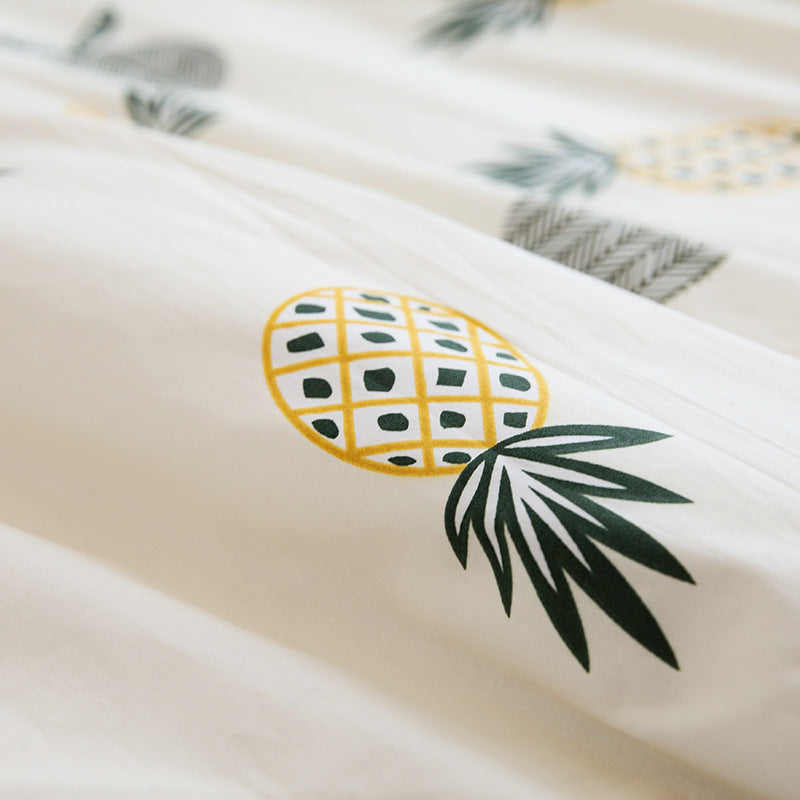 KTX-774035 Cotton Twill Bed Sheet Set with Quilt Cover and Pillowcase - Multiple Sizes Available