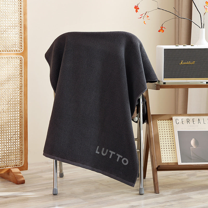 KTX-774291 Plus-sized Thickened Absorbent Bath Towel in White, Pink, Gray, Light Gray, and Dark Gray - Combed Cotton Material