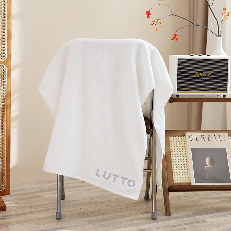 KTX-774291 Plus-sized Thickened Absorbent Bath Towel in White, Pink, Gray, Light Gray, and Dark Gray - Combed Cotton Material