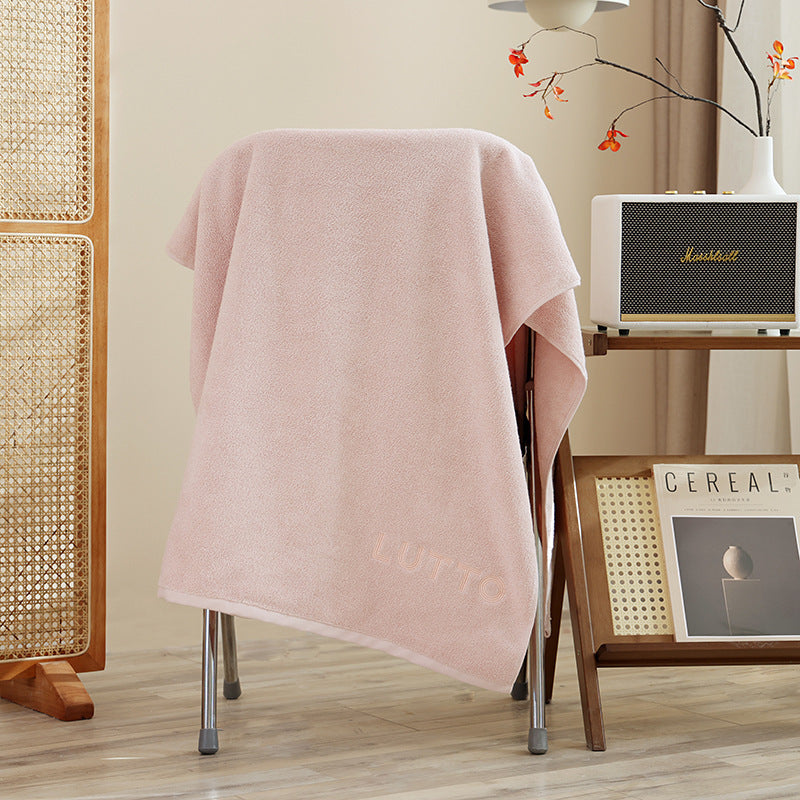 KTX-774291 Plus-sized Thickened Absorbent Bath Towel in White, Pink, Gray, Light Gray, and Dark Gray - Combed Cotton Material