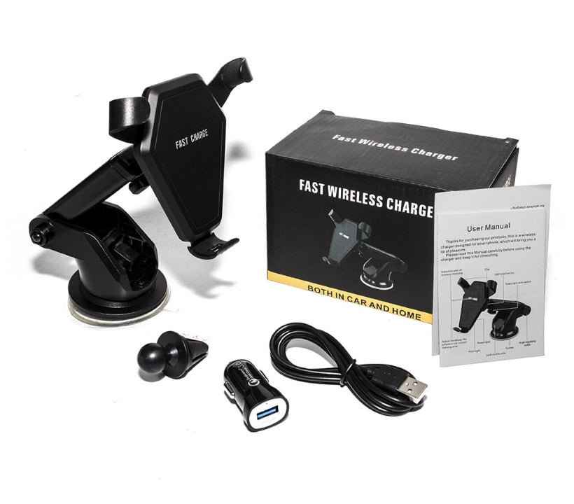 KTX-774931 Gravity Car Wireless Charger Compatible with iPhone and Galaxy Models - Fast Wireless Charging 10W/7.5W