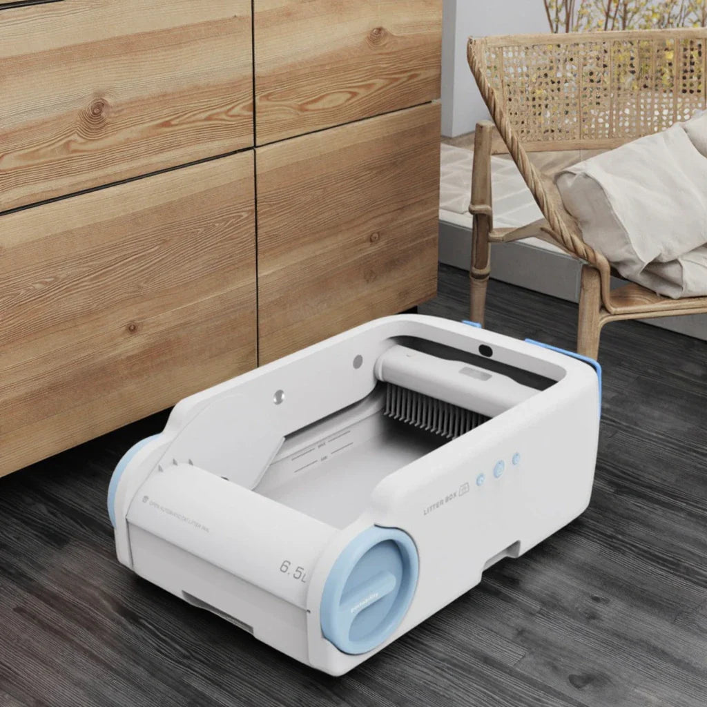 KTX-775315 Automatic Cat Litter Box with Splash-Proof Design and Sleep Function for Convenient Cleaning