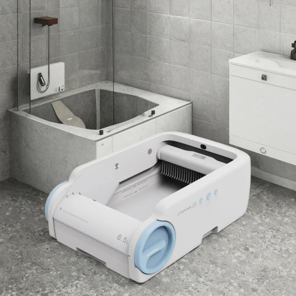 KTX-775315 Automatic Cat Litter Box with Splash-Proof Design and Sleep Function for Convenient Cleaning