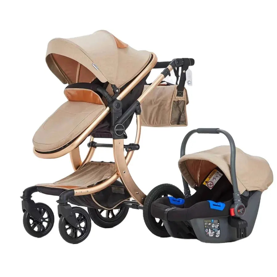 KTX-776211 3-in-1 Convertible Baby Stroller with 360-Degree Rotate Function for Newborns