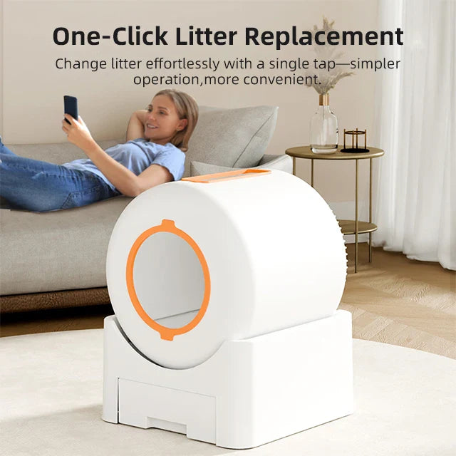 KTX-776467 Smart Automatic Cat Litter Box with Self-Cleaning Function and 64L Capacity