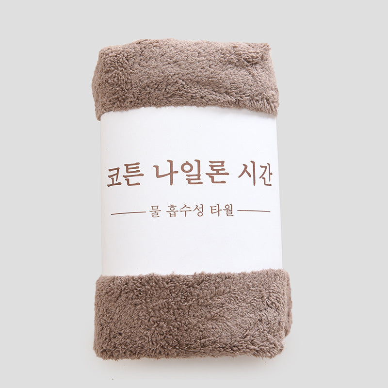 KTX-776595 Coral Fleece Soft Face Wash Towel - Absorbent and Breathable 35x75 cm
