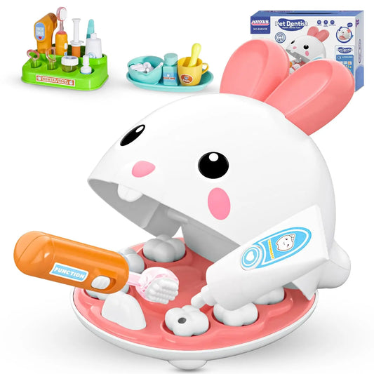 KTX-776851 Pet Dentist Play Set for Kids - 31 Pieces Doctor Pretend Play Toy for Ages 2-13