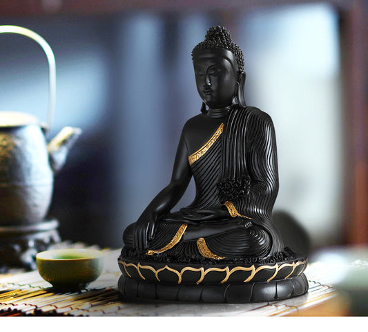 KTX-777107 Resin Sakyamuni Buddha Statue for Home and Garden Decor
