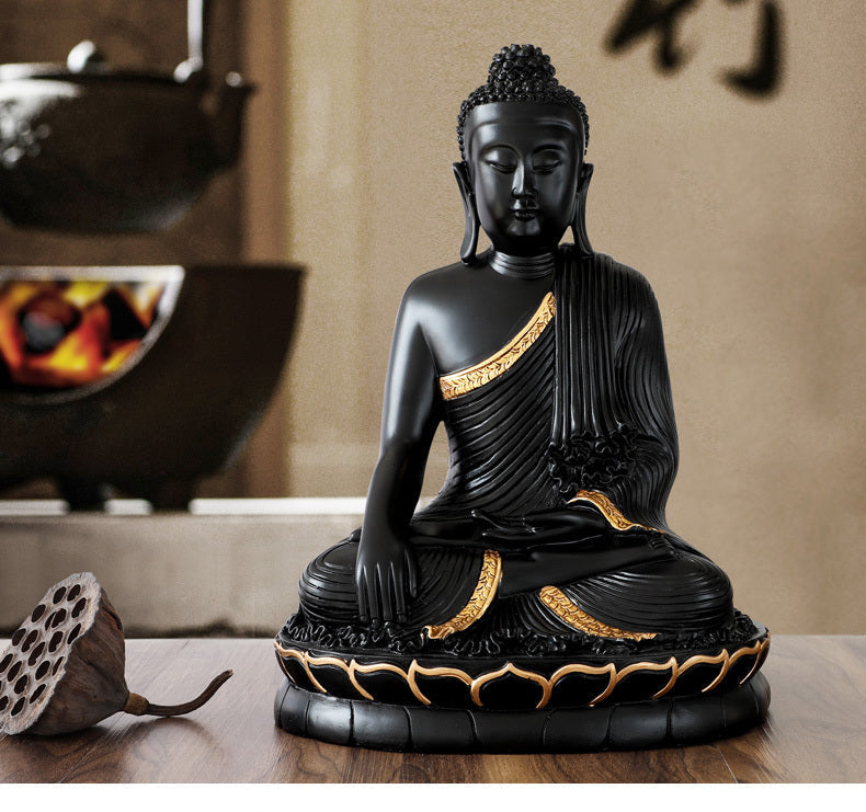 KTX-777107 Resin Sakyamuni Buddha Statue for Home and Garden Decor
