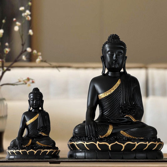 KTX-777107 Resin Sakyamuni Buddha Statue for Home and Garden Decor