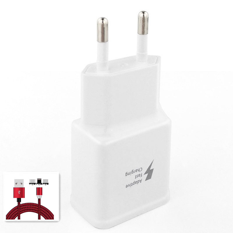 KTX-777235 Samsung Travel Charger 2A Fast Charging for S6/S7/S8 Mobile Phones, Supports 5V & 9V Output