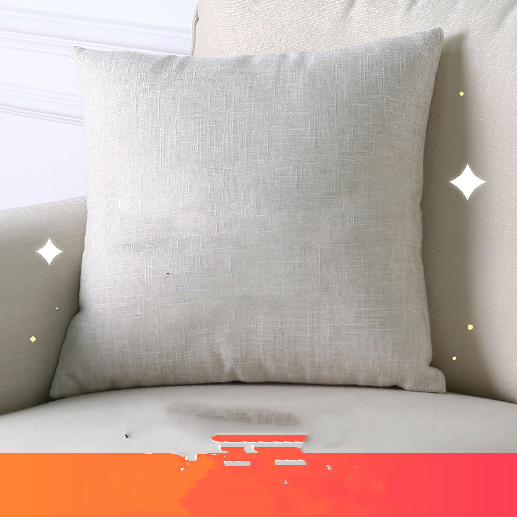 KTX-778003 Cartoon-Themed Thick Cotton Linen Pillow with PP Cotton Filling