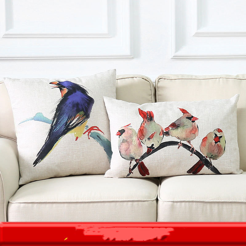 KTX-778003 Cartoon-Themed Thick Cotton Linen Pillow with PP Cotton Filling