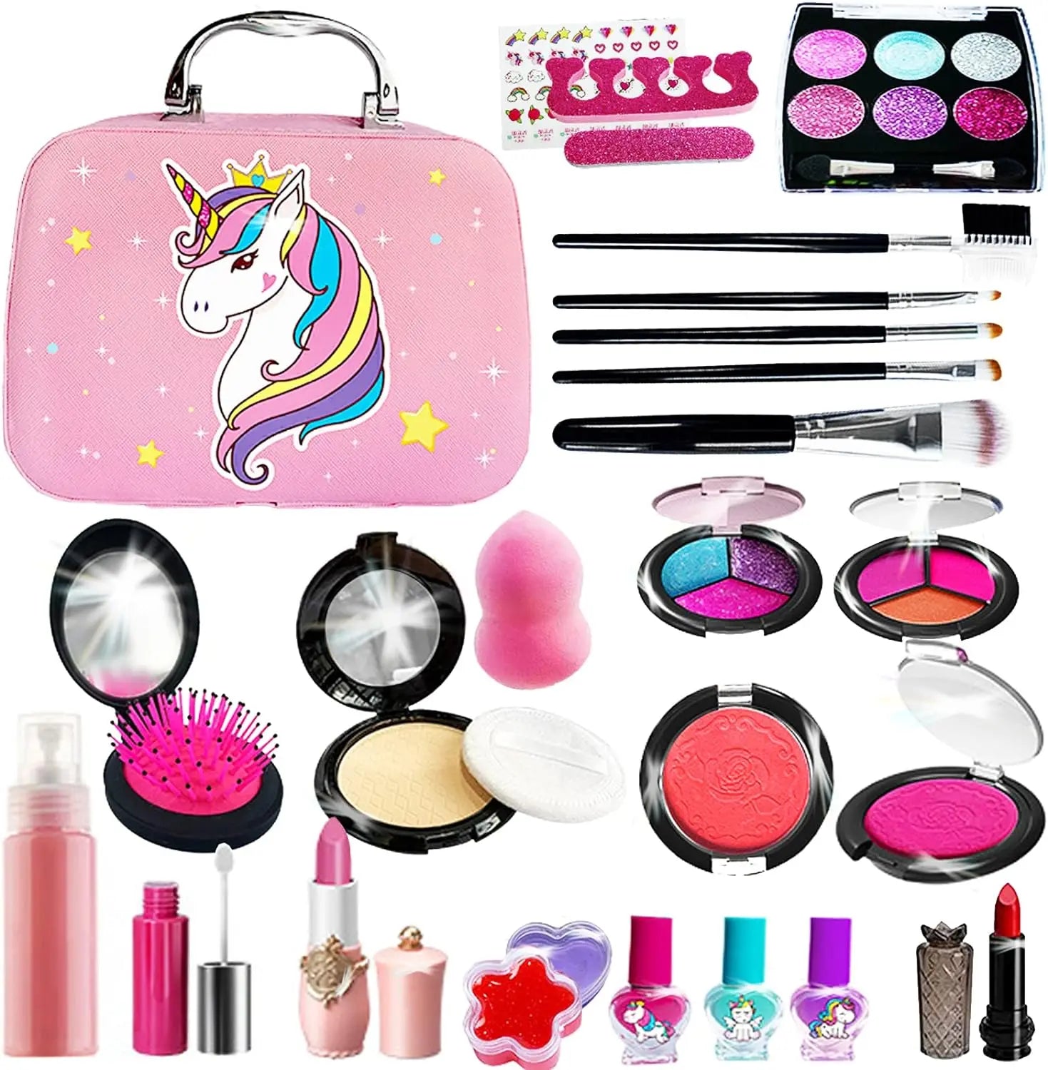 KTX-778003 Kids Unicorn Makeup Set | Educational Role Play Cosmetic Toy for Ages 2-13