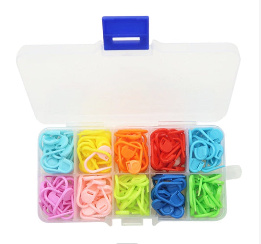 KTX-778003 Mixed Color Plastic Knitting Markers - 23MM Positioning Buckles, 1000 Pack