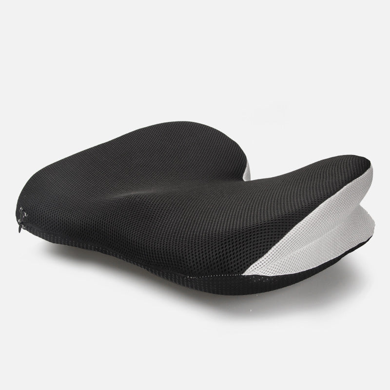 KTX-778131 Memory Foam Office Car Cushion - Black Mesh Fabric, Non-Slip Design, 46x37x13cm