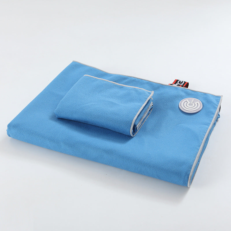 KTX-778899 Microfiber Beach Towel Set - Quick-Dry Sports Towel and Bath Towel Combo, Soft Double-Face Velvet, 40x80 cm & 80x160 cm