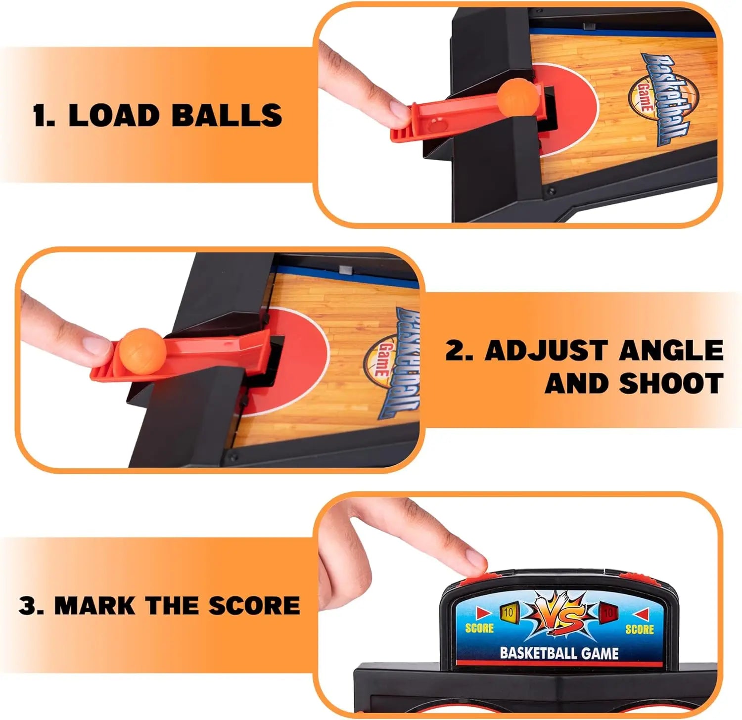 KTX-779155 Desktop Arcade Basketball Shooting Game for Kids - Mini Tabletop Basketball Fun