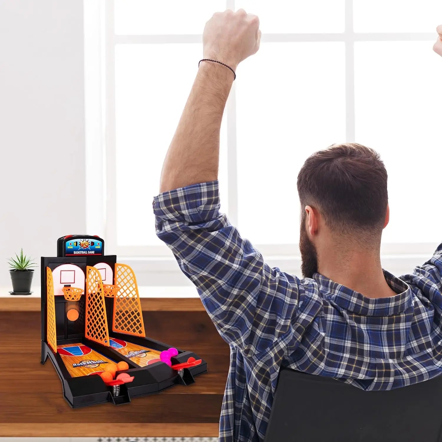 KTX-779155 Desktop Arcade Basketball Shooting Game for Kids - Mini Tabletop Basketball Fun