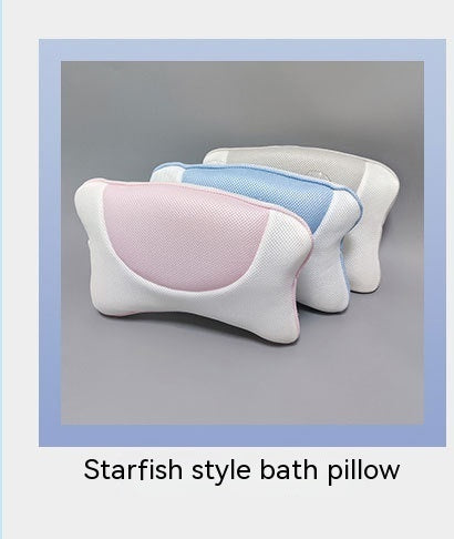 KTX-779283 4D Modern Polyester Butterfly Bathtub Pillow with Suction Cup - 40x40cm