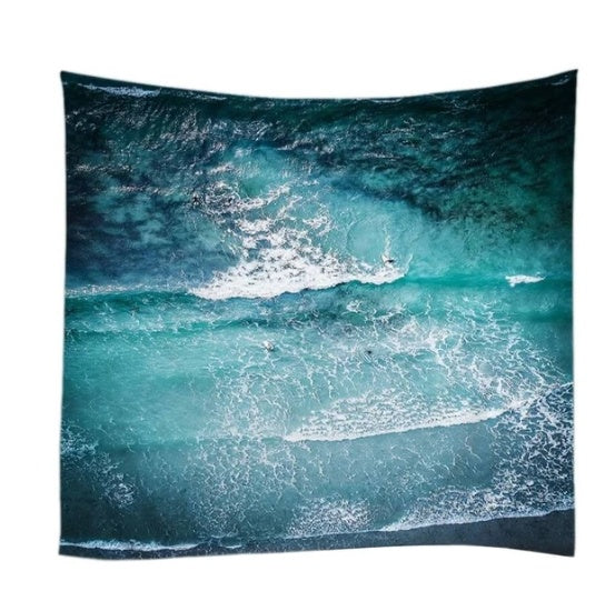 KTX-780179 Calm Waves Printed Tapestry - 100% Polyester Wall Art Decor