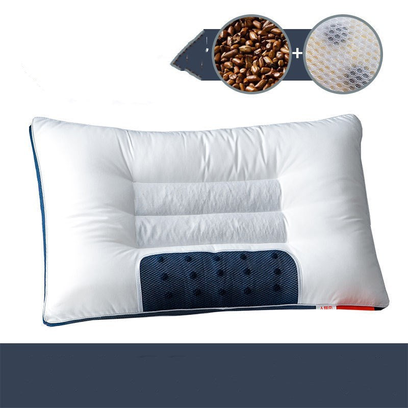KTX-781459 Cervical Cotton & Buckwheat Seed Pillow with Magnet and Cassia Options