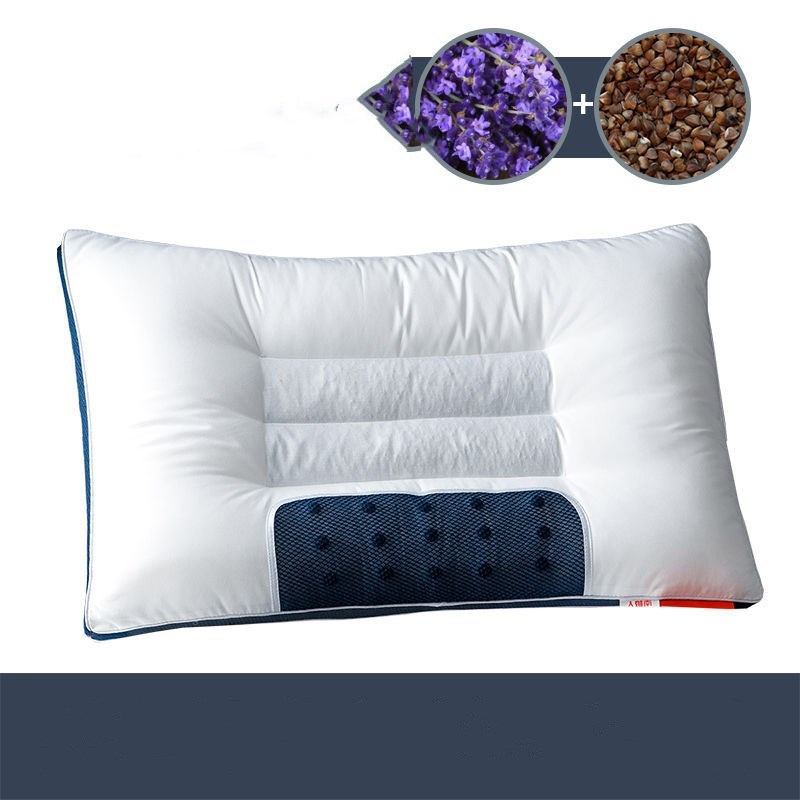 KTX-781459 Cervical Cotton & Buckwheat Seed Pillow with Magnet and Cassia Options