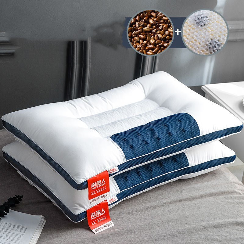 KTX-781459 Cervical Cotton & Buckwheat Seed Pillow with Magnet and Cassia Options