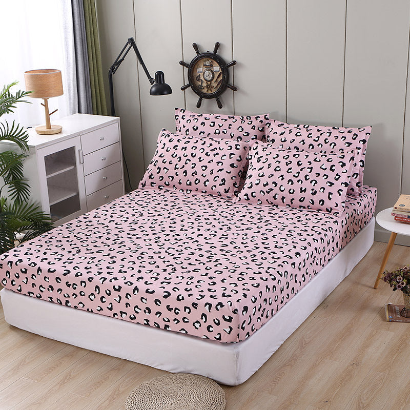 KTX-781587 Multi-Size Fixed Dustproof Polyester Mattress Cover with Floral Pattern, 180X (200-220cm)