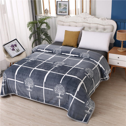 KTX-782099 Thickened Coral Fleece Flannel Blanket in Various Colors and Sizes