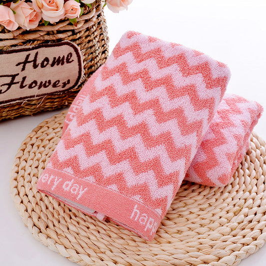 KTX-782355 Pure Cotton Thickened Absorbent Face Wash Towel - 34cm x 74cm in Dark Blue or Light Coffee