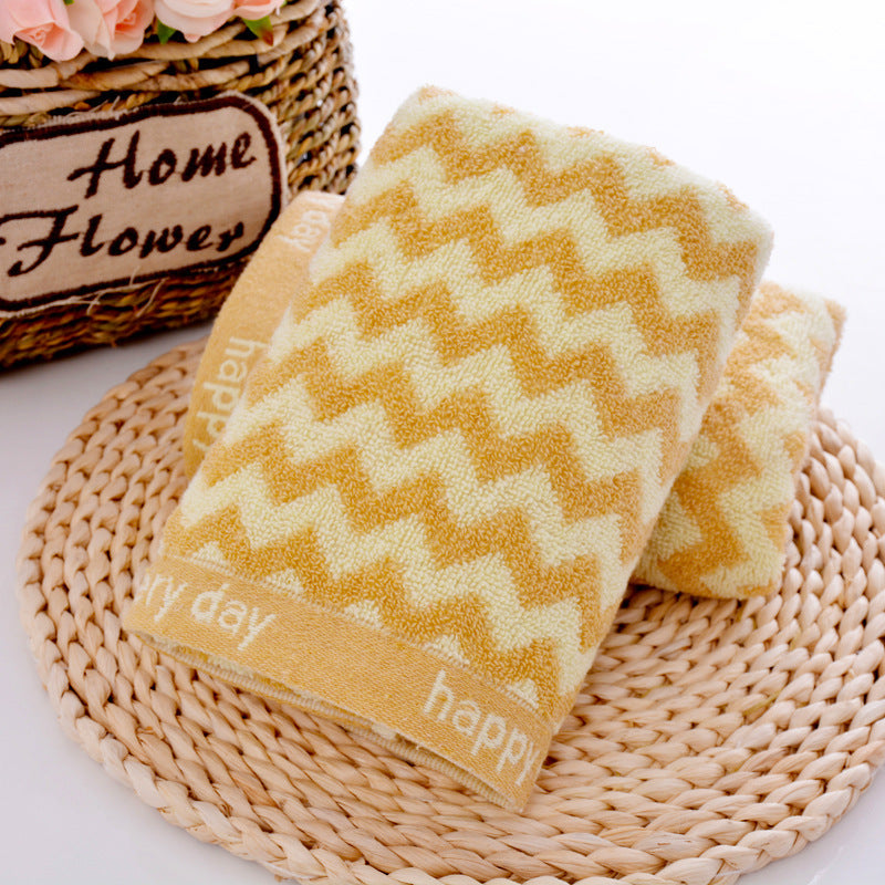 KTX-782355 Pure Cotton Thickened Absorbent Face Wash Towel - 34cm x 74cm in Dark Blue or Light Coffee