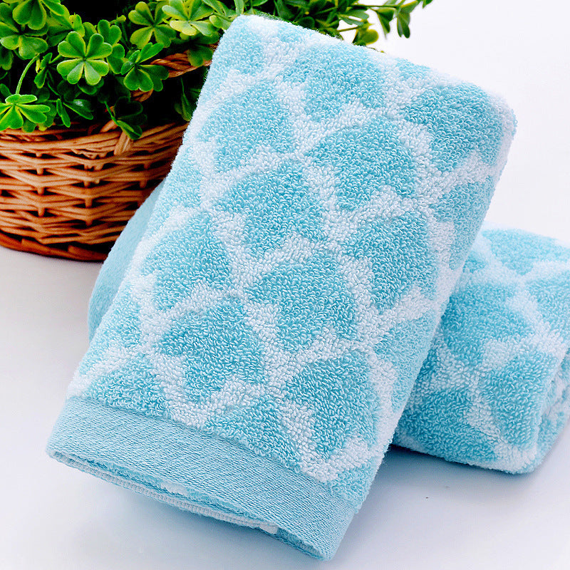 KTX-782355 Pure Cotton Thickened Absorbent Face Wash Towel - 34cm x 74cm in Dark Blue or Light Coffee