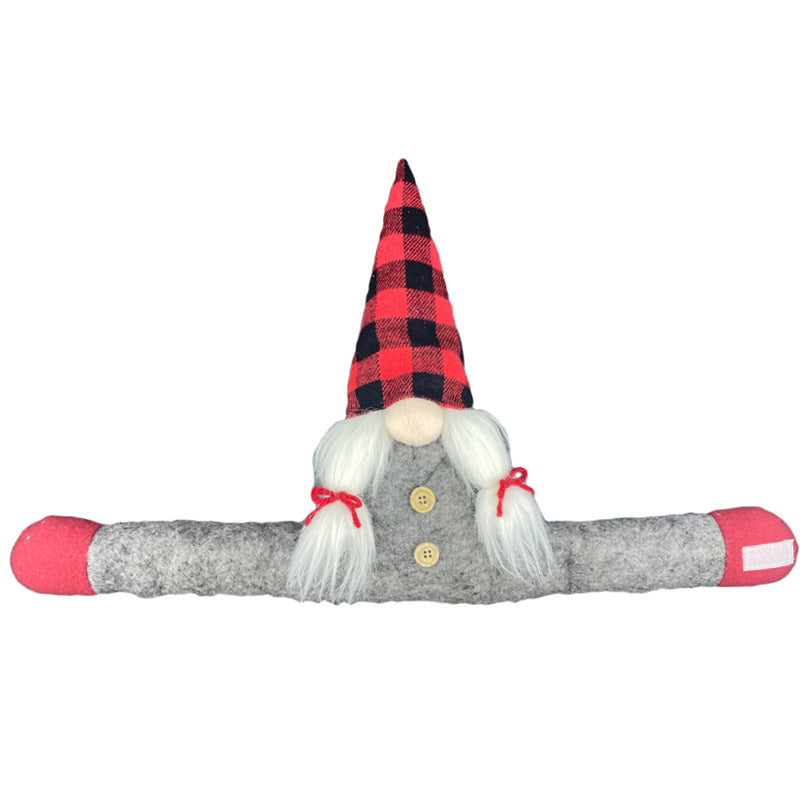 KTX-782483 Santa Claus and Snowman Curtain Buckles - Fabric Holiday Decorations for Homes and Hotels